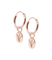 Lily of the Valley Birth Flower Silver Hoop Earring Charms HO-2699
